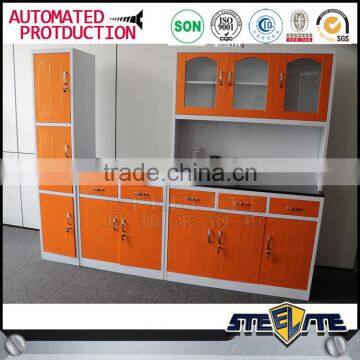 Hot Sale in Zambia Market Kitchen Cupboard Steel Kitchen Cabinet Set photo-2