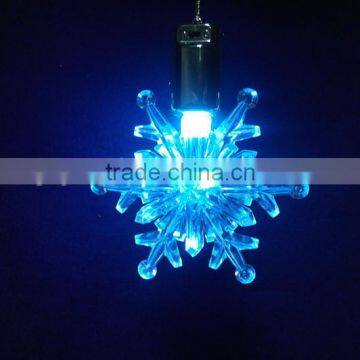 Acrylic Crystal LED 7colors Flashing Angel Snowman Santa Xmas Tree Hanging Ornaments photo-6