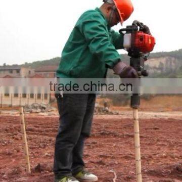 Portable Petrol Powered Guardrail Fence Vibratory Post Driver Hammer Machine Mini Gasoline Pile Driver