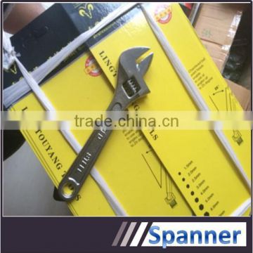 Steel adjustable spanner wrench American type spanners