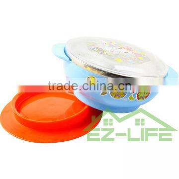 Stainless Steel Food Feeding Bowls With Spoon and Plastic Chopsticks Kids Tableware Set photo-3