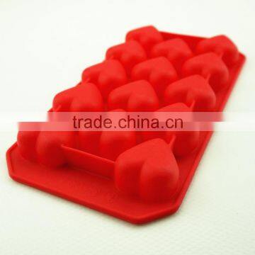 11196 14 Pcs Hearts Shape Silicone Cake Mold