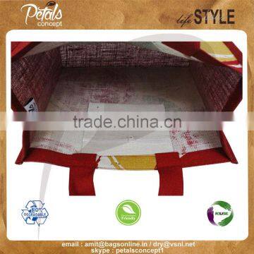 PP Laminated Jute Tote Bag With Web Handle & With Hanging Zip Pocket photo-6