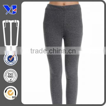 wholesale cotton fleeced women grey color winter leggings