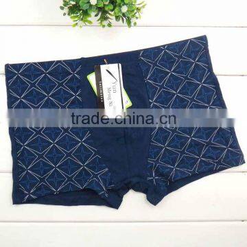 High Quality Printed Grid Sexy Men's Boxer Briefs Men's Bamboo Fiber Underwear Men Boyshort photo-5