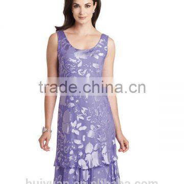 3 Colors Long Sleeve Knee Length Mother Party Dress photo-4