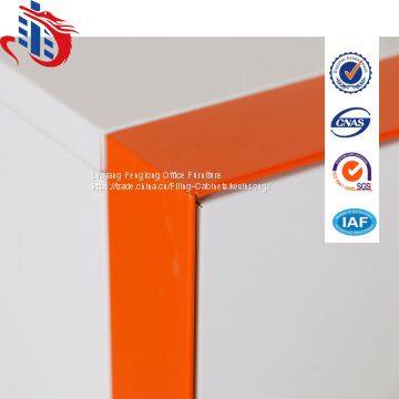 High Quality Single Door Double Color Design Steel Wardrobe photo-3