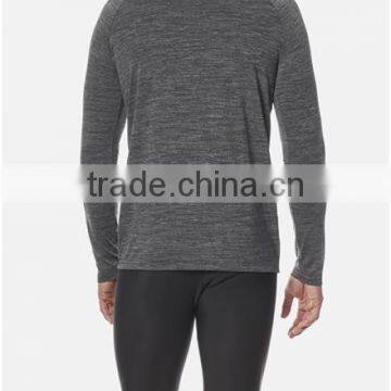 Mens Performance Long Sleeve Top Lightweight Cool Dri-Fit Raglan Sleeve T-Shirt Blank Heather Grey Sports T Shirt Wholesale