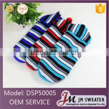 Windproof Knitted Sweater Hoodies Stripe Dog Clothes For Small Dog