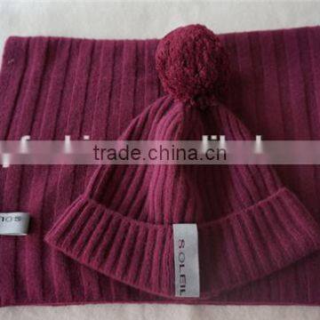 cashmere pom pom free knitting pattern hat beanie