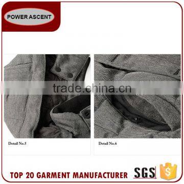 Good Quality Man Warm Stand Collar Padded Quilting Hoody Jacket In China photo-6