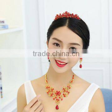 Zm34114a Fashion Women Jewelry Bridal Earrings Necklace Set photo-5