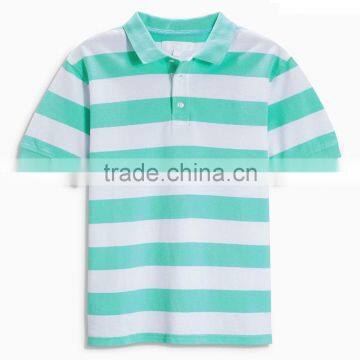 Boys Polo Shirt, 100% Ctn, Yarn Dyed Stripe, Pique, 180 Gsm