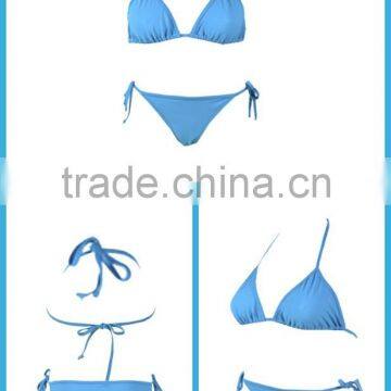 Sexy Women Plain Beach Bikini Swimsuit Wholesale Custom Logo Bikini photo-6