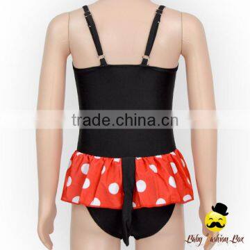 Children Cute Cartoon Character Ruffle Kids Little Girl Swimwear Full Cap Hat photo-5