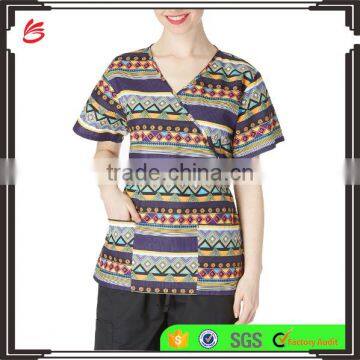 New style wholesale custom nurse uniform medical scrub Top hospital fashionable nurse uniform designs