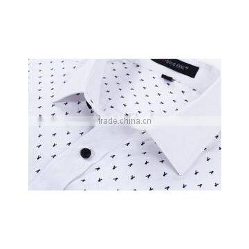 Long Sleeve Man's Dress Fashionable Printed Work Cotton Uniform Elongated t Shirt photo-6