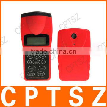 Dual ultrasonic distance meter with laser pointer rangefinder