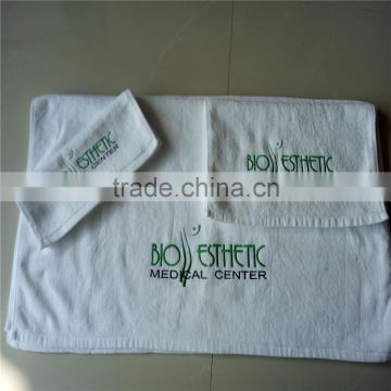 High quality custom logo embroidery 100% cotton towel sets