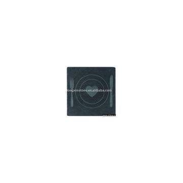 slate board with heart like design
