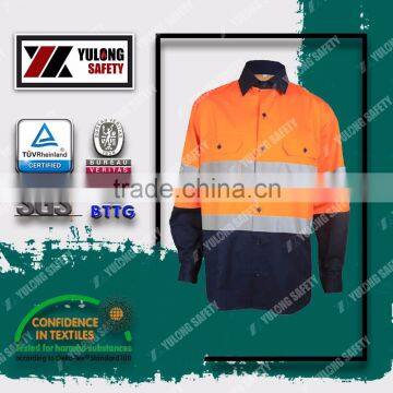 en 14116 manufacture color fastness 4-5 grade working flame retardant reflective shirt