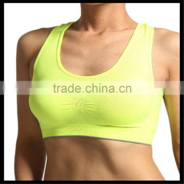 Plain Seamless Cropped TANK TOP Yoga Gym Active Sports Bra Yellow Color photo-5