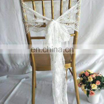 Popular Wedding Tie White Lace Chair Sashes