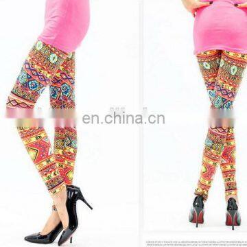 Church Glass Digital Printed High Waist Milk Silk Tight Women Fashion Leggings Gym Wear Fitness Leggings