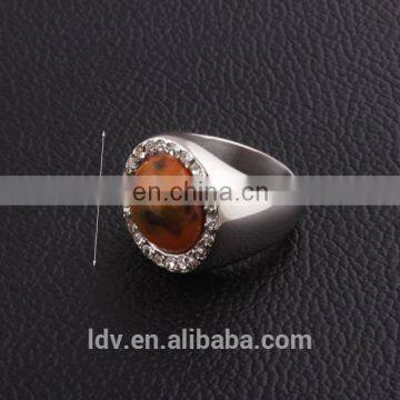 Latest design high quality stainless steel ring with Australia crystal and gemstone