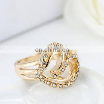 Twisty Heart Zircon Alloy Ring Wedding Engagement Rings High Quality Alloy Crystal Ring photo-3