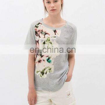 Pure cotton custom polo t shirt printing,grey t shirt wholesale china