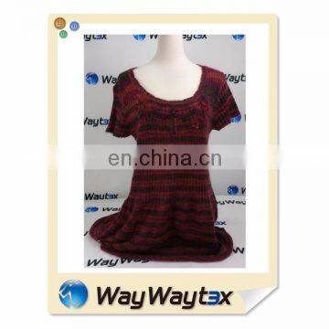 OEM service acrylic mohair yarns women pullover sweater China manufacturing