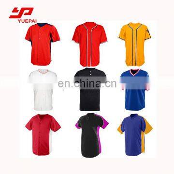 Wholesale custom sublimation digital printing blank baseball jersey