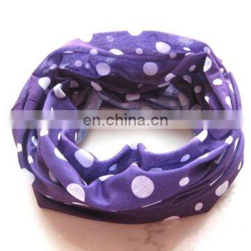 Wholesale 100% polyester bandana full mold logo printing sports multifunctional tube dot bandana