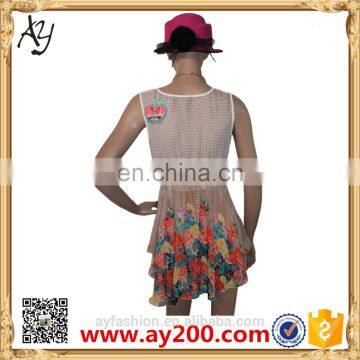 High Quality Floral Printed Sleeveless Cocktail Dress Wholesale Dresses photo-4