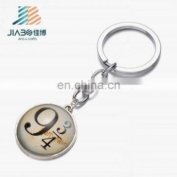 Wholesale cheap metal custom logo printed retractable keychain/keyring