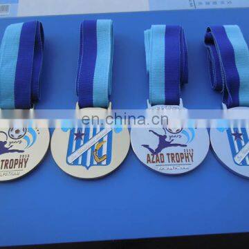 2017 different sports logo medal customized ribbon medallion