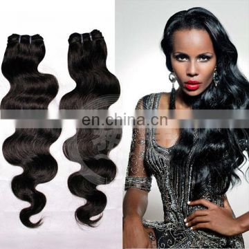 Full cuticle aligned unprocessed natural color body wave brazilian hair