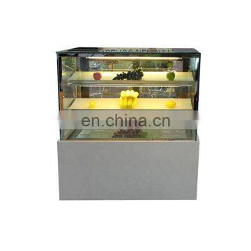 Japanese Style 3 Layers Marble Materials Right Angle Cake Showcase Display Glass Display Showcase Freezer