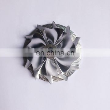 K26 47.42/65.95mm 5326-123-2202 6+6 blades turbo milling/aluminum 2618/billet compressor wheel for 5324-970-7200