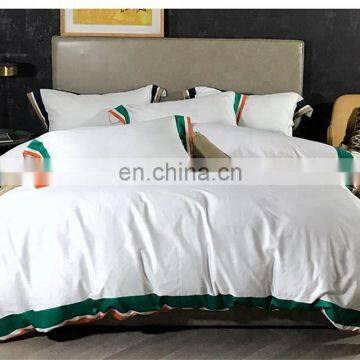 Red And Black Hotel Luxury Satin Duvet Cotton Bed Sheet Bedding Comforter Set King Size Bed Set photo-4