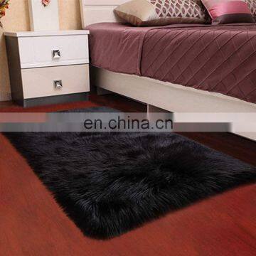 Best Selling Rectangle Fluffy Bedroom Rugs, Luxury Faux Fur Sheepskin Area Rug Sheepskin Rug Faux Fur