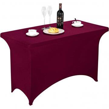 Spandex Table Cover 4ft Blue,Rectangle Stretch Fitted Table Cover or Tablecloth for 4ft Table photo-2