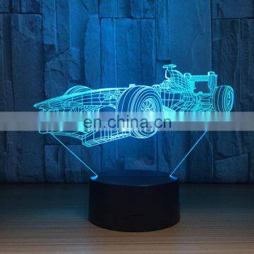 7 Colors Changing Creative Gifts Car Modelling 3D Led Table Lamp Usb Touch Button Vehicle Night Lights Kids Decor
