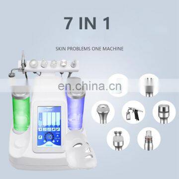 7 in 1 Dermabrasion Peeling Vacuum Cleaning Machine RF Water Oxygen Jet Spa Facial Skin Bio-lifting Beauty Peel Machine