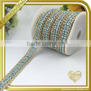 Best discount ab crystal rhinestone banding trimming chain diamante rhinestone trim FHRS-016