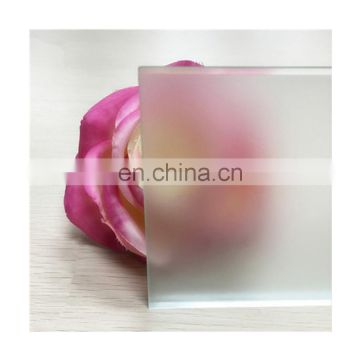 Shenzhen glass factory 4-19mm acid etched toughened glass price