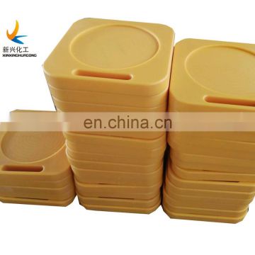 crane UHMWPE plastic stabiliser pad, orange color mobile truck crane outrigger pad, UHMWPE crane outrigger pad