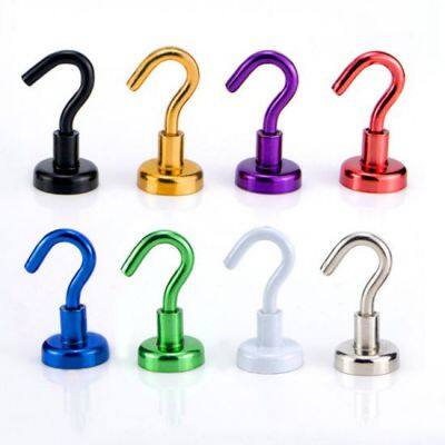 Colorful Strong Heavy Duty Magnet Hook Neodymium Swivel Magnetic Hooks Magnet
