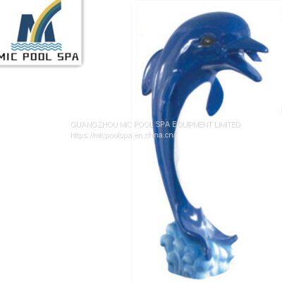 Carton Animal design fiberglass swimming pool waterfall